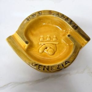 Harry's Bar Venice Goldenrod Yellow Ceramic Ashtray